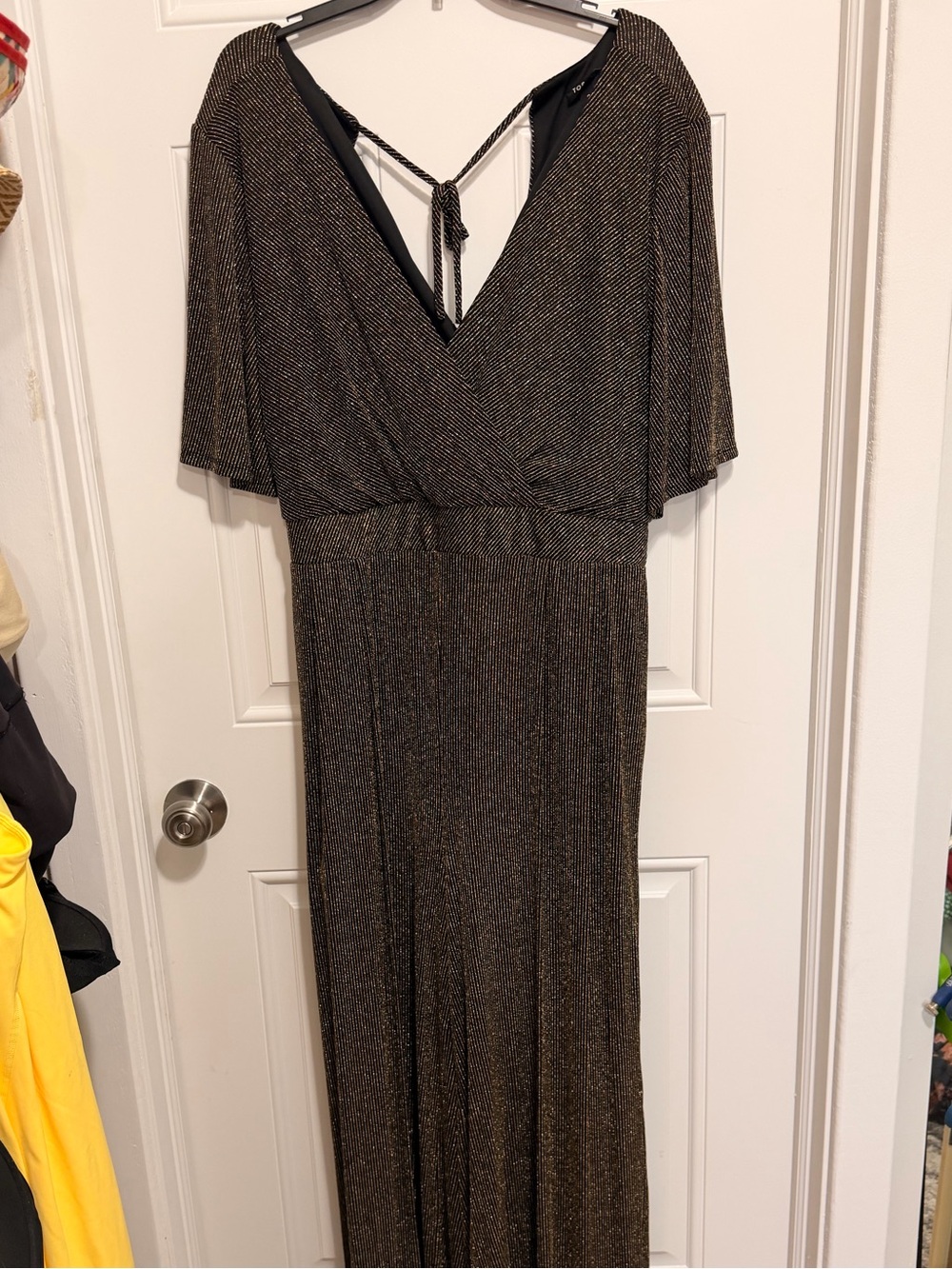 torrid Black Gold Metallic Sparkly Jumpsuit